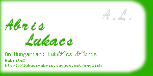abris lukacs business card